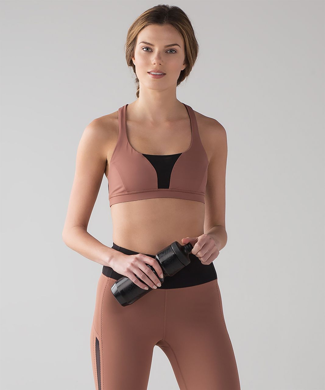 Lululemon Smooth Stride Crop - Henna / Black - lulu fanatics