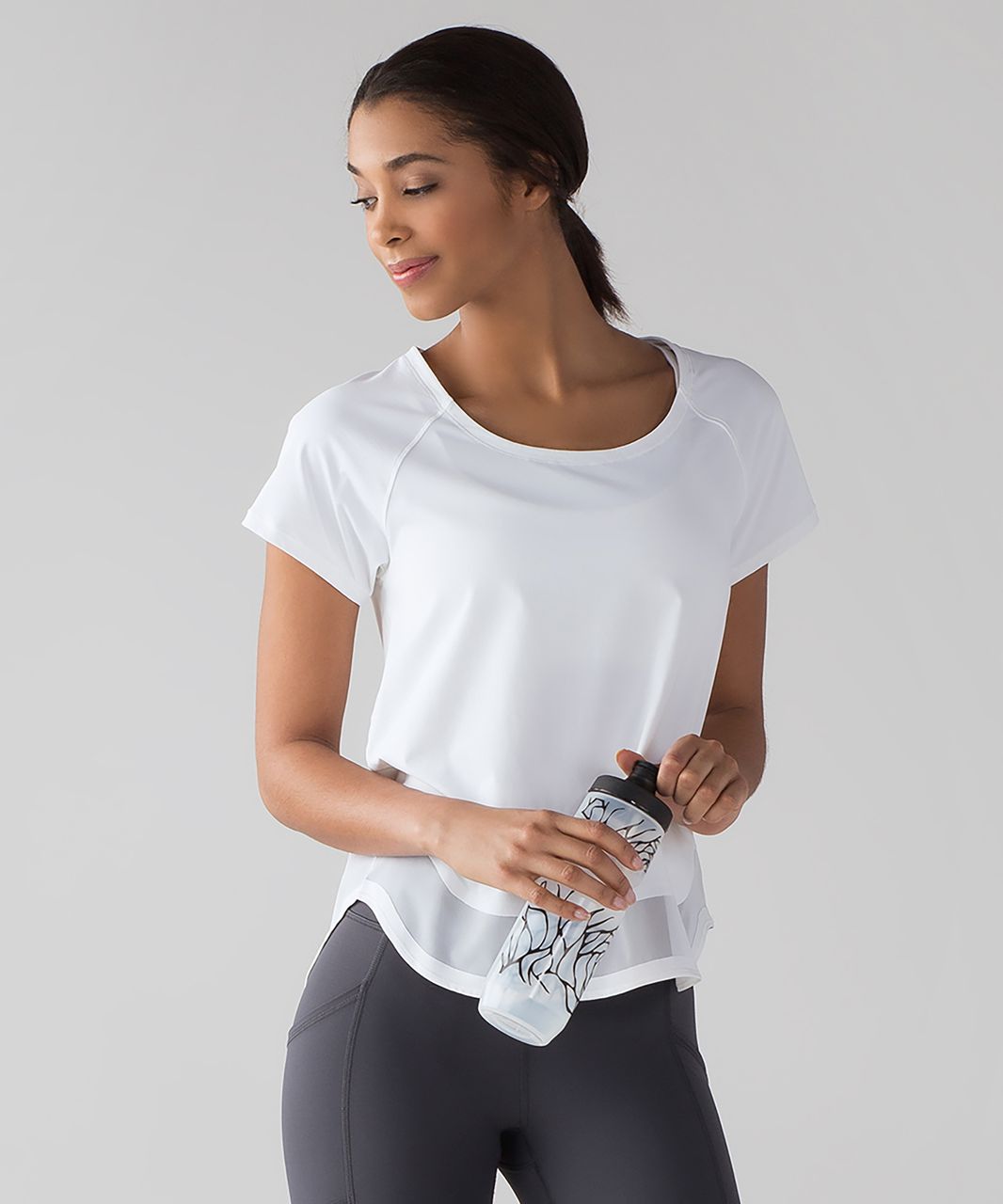 Lululemon Smooth Stride Short Sleeve (UV Protection) - White