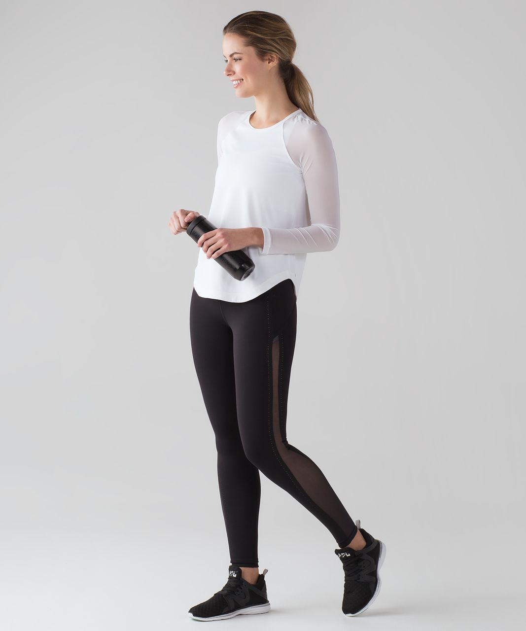 Lululemon Smooth Stride Long Sleeve (UV Protection) - White