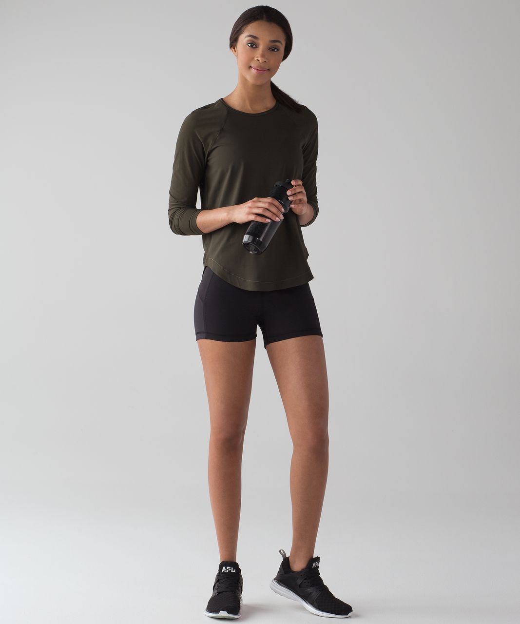 Lululemon Smooth Stride Long Sleeve (UV Protection) - Dark Olive