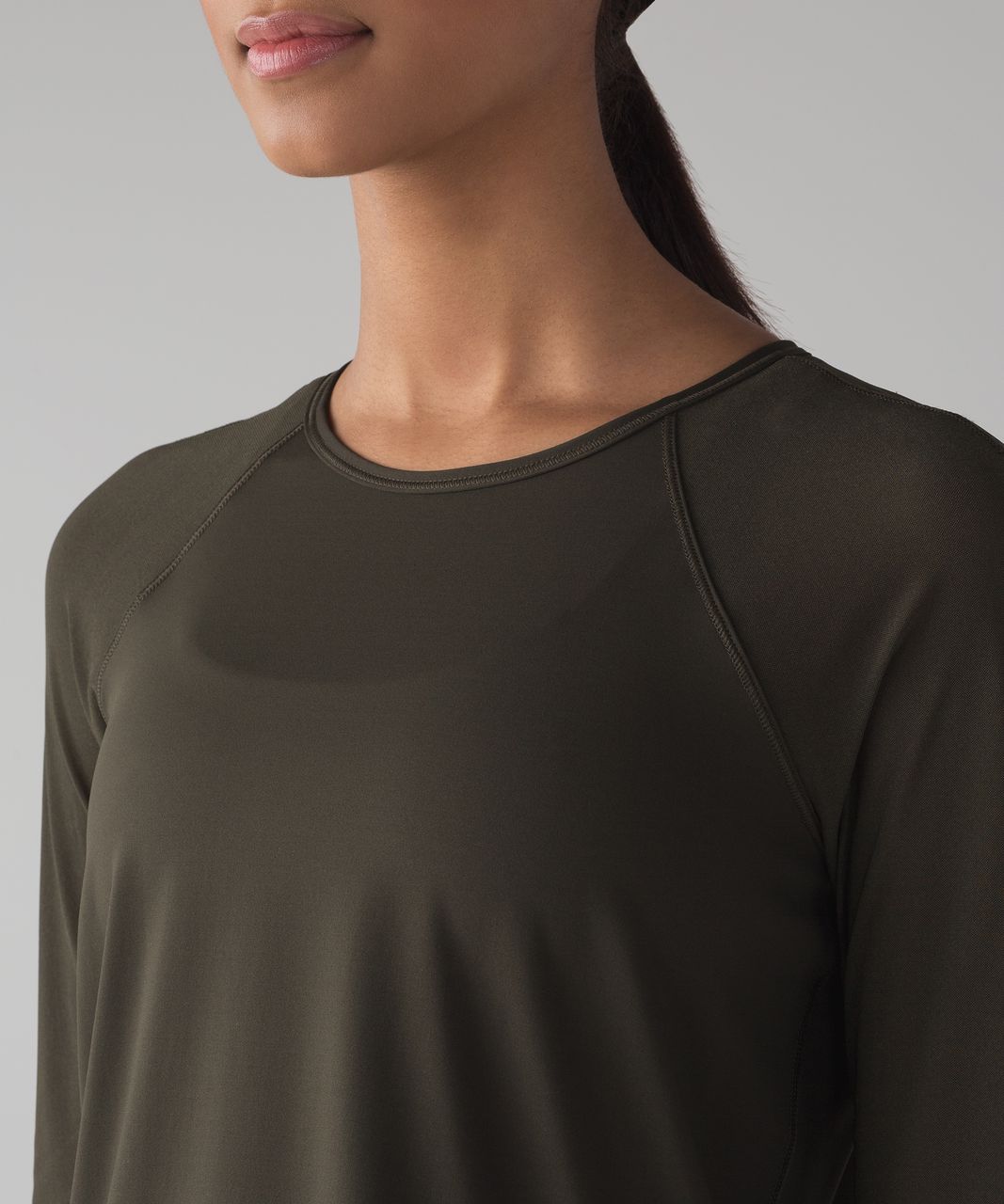 Lululemon Smooth Stride Long Sleeve (UV Protection) - Dark Olive