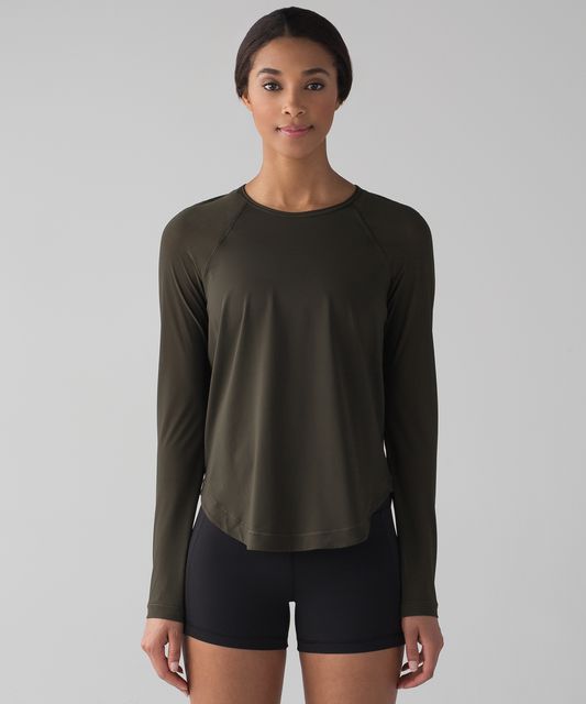 Lululemon Smooth Stride Long Sleeve (UV Protection) - Black - lulu