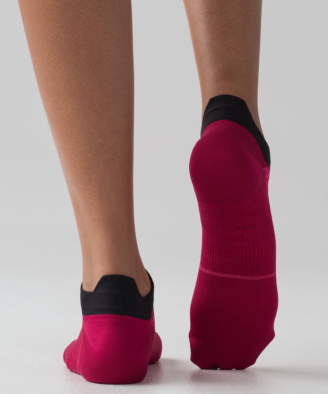 Lululemon Light Speed Sock *Silver - Ruby Red / Neon Pink / Black