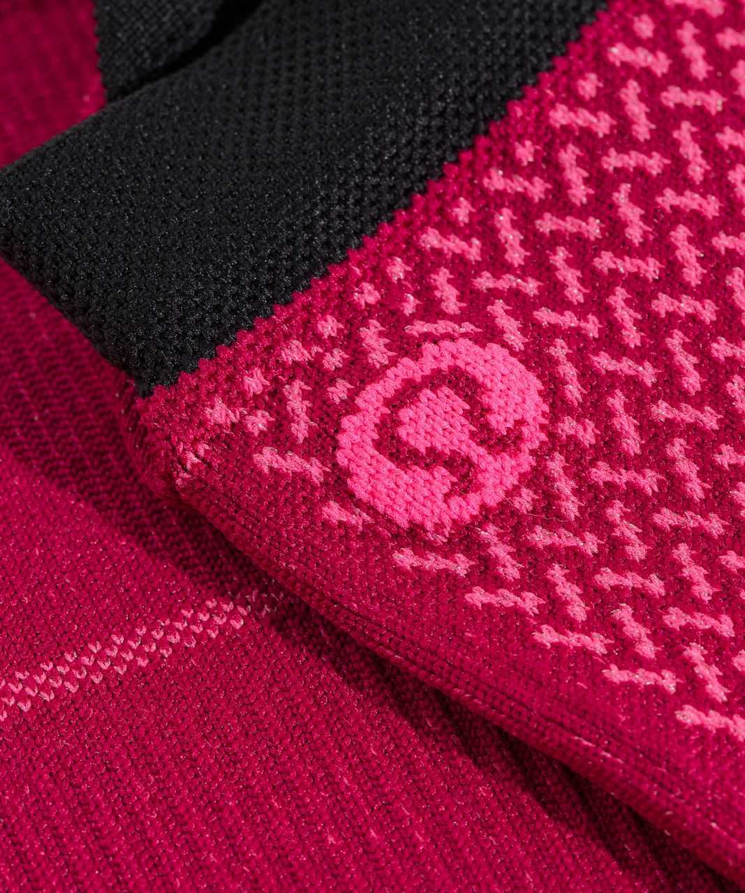 Lululemon Light Speed Sock *Silver - Ruby Red / Neon Pink / Black