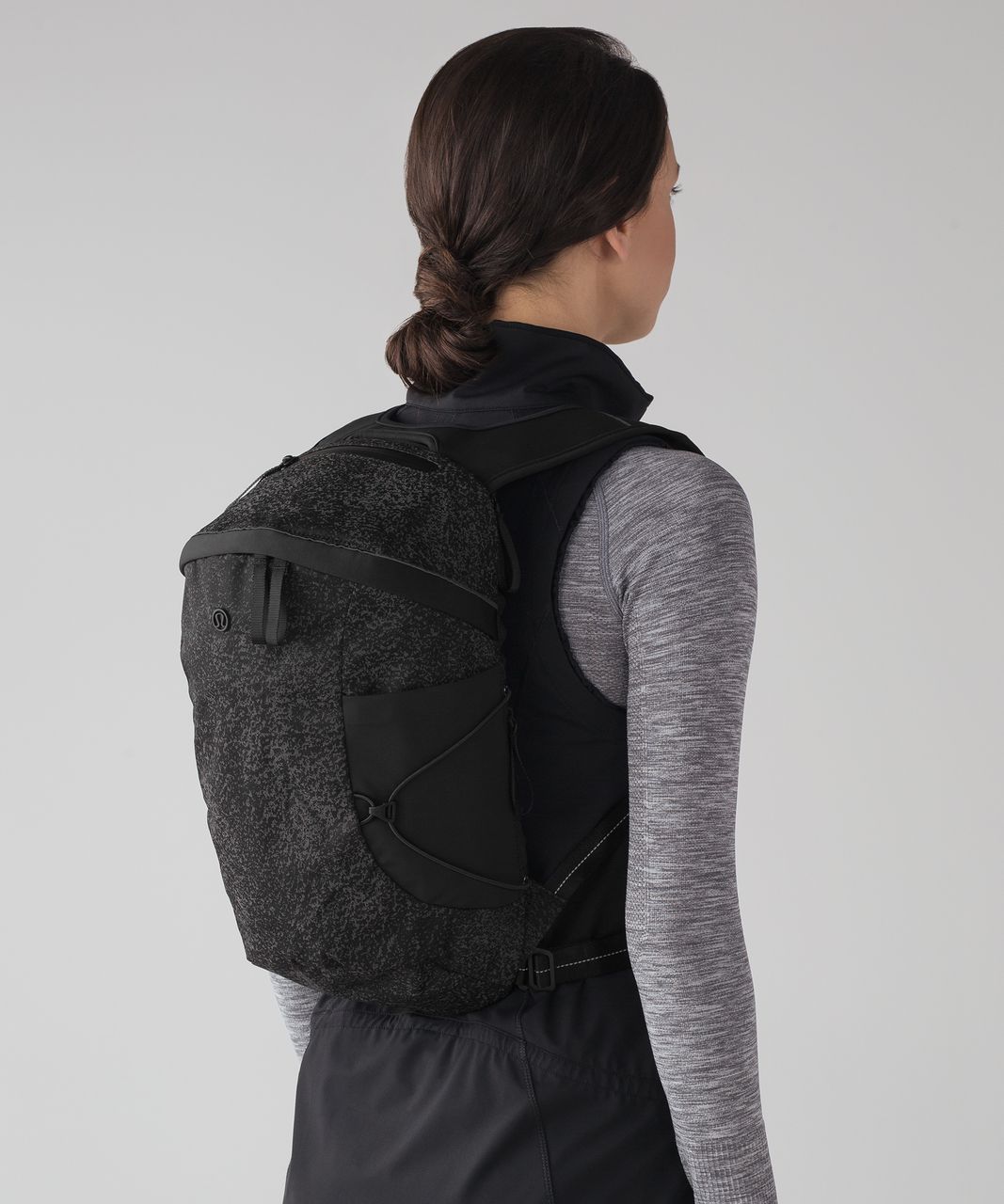 Lululemon Run All Day Backpack II (Reflective) - Glo Wild Black Reflective / Black