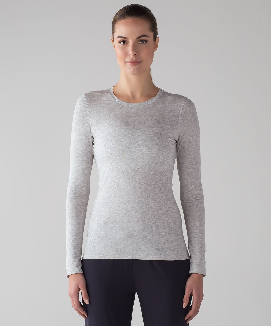 Lululemon Kitsilano Long Sleeve - Heathered Vapor - lulu fanatics