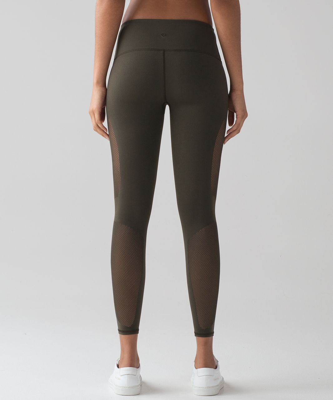 Lululemon Women's Reveal Crop (15) Tight (LW6HGPS) Dark Olive