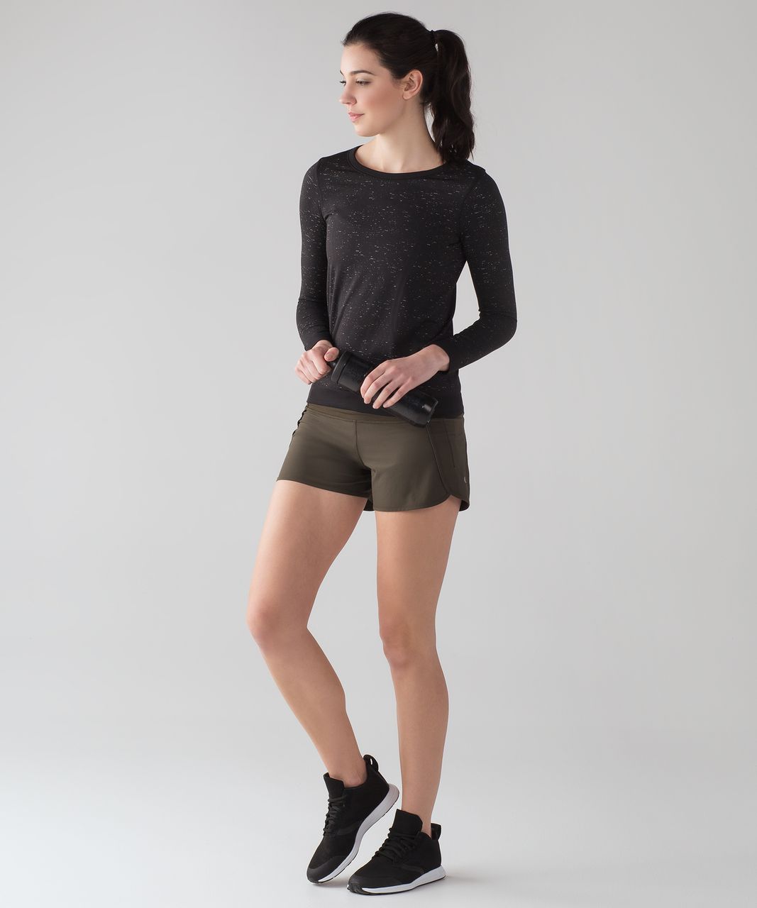 Lululemon Swiftly Tech Long Sleeve (Breeze) - Black / White