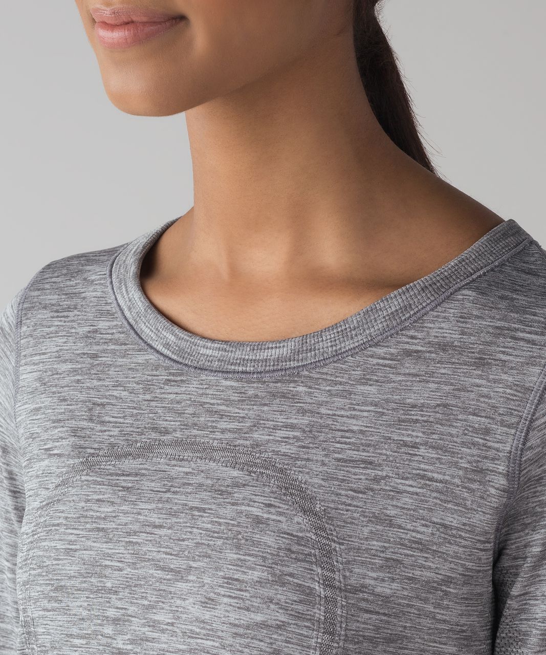 Lululemon Swiftly Tech Long Sleeve (Breeze) *Relaxed Fit - Slate / White (First Release)