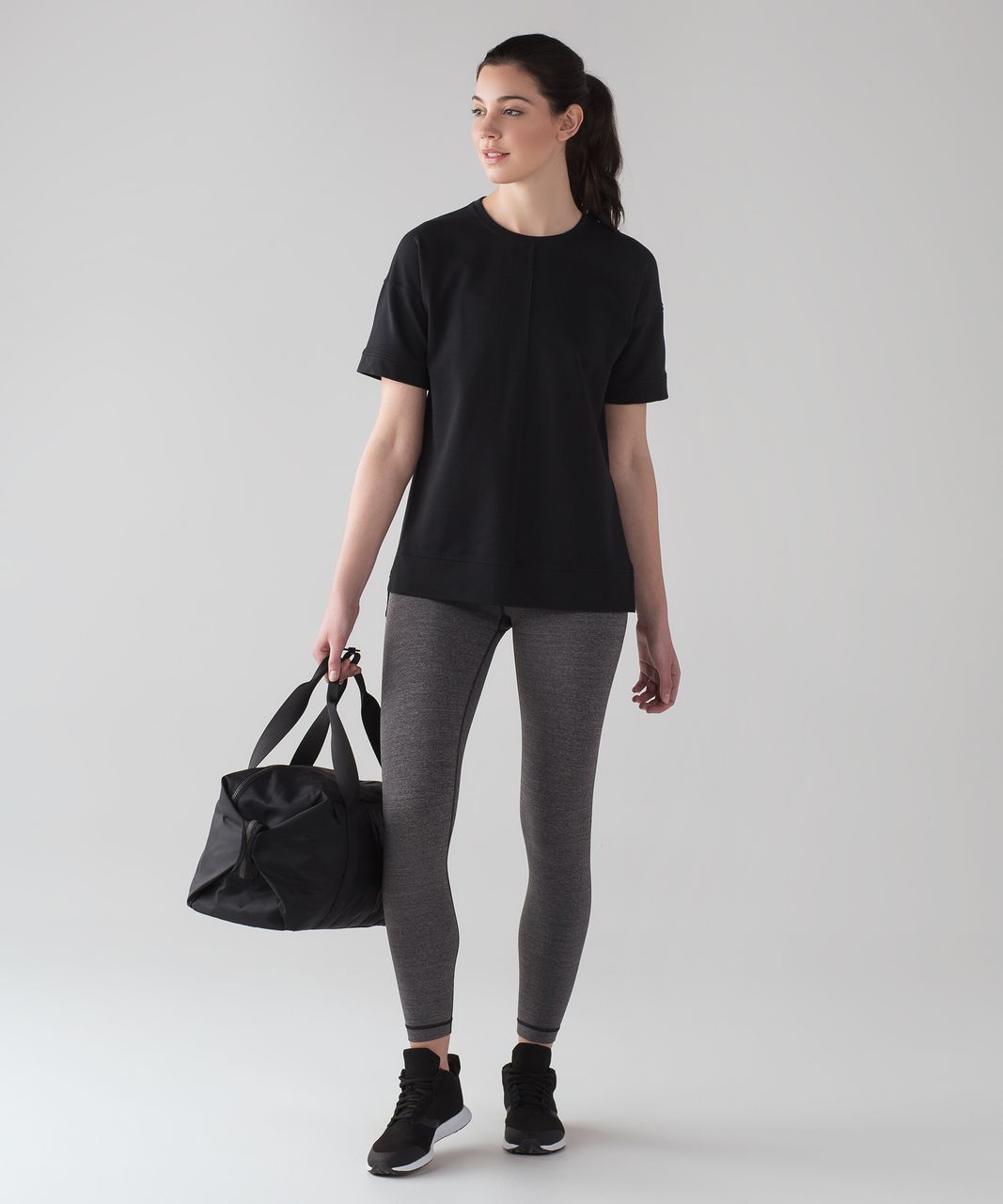 Lululemon Cut Above Tee Black Like New Women's Size 12 - $42 - From  MyPinkHanger