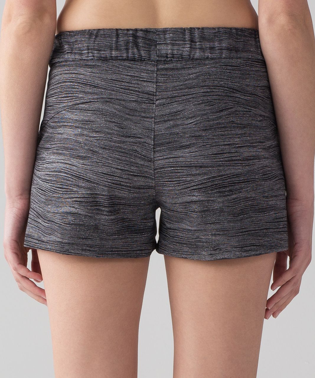 Lululemon On The Fly Short (3") - Bit Point Ice Grey Black