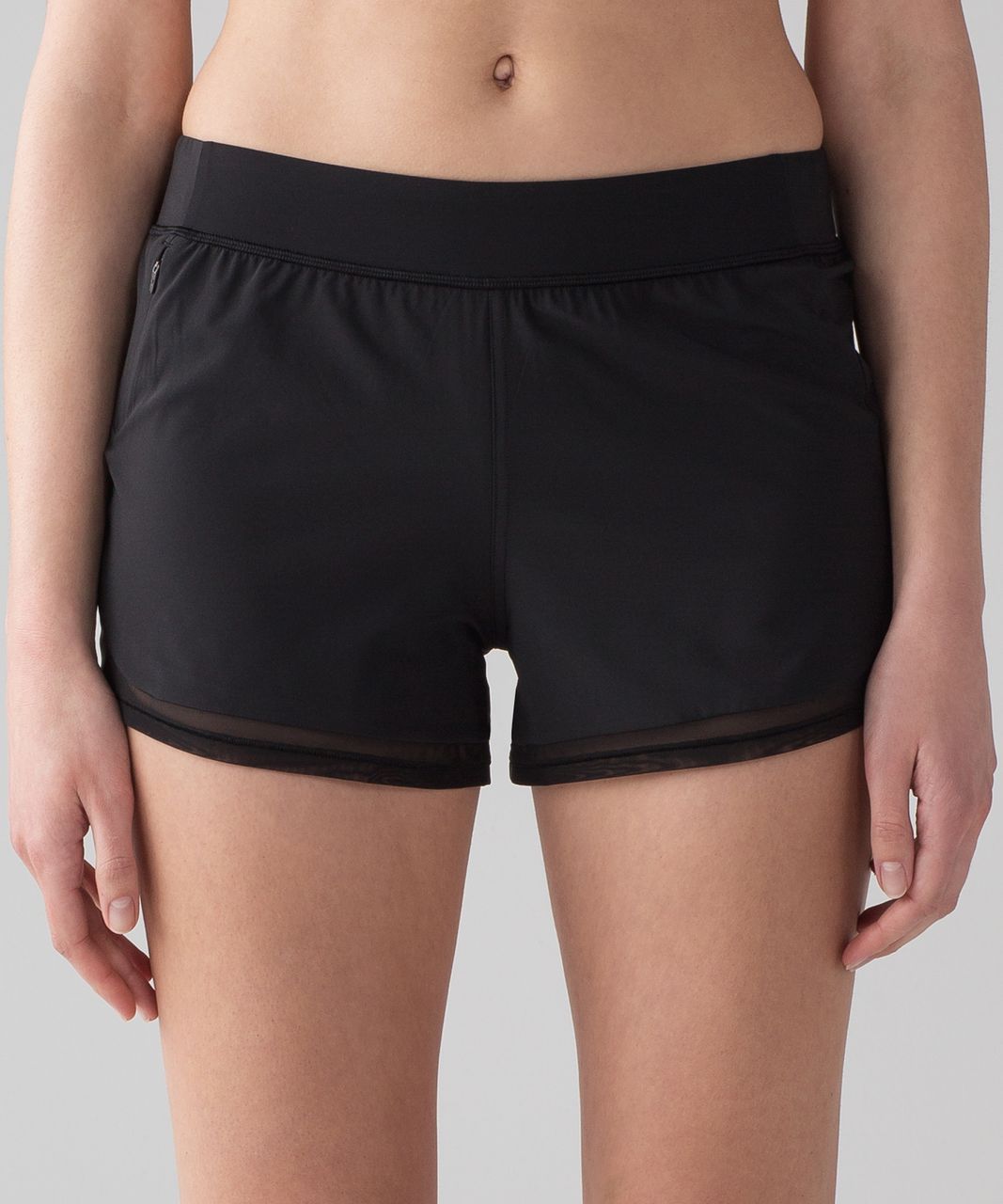 Lululemon Two With One Short (Reversible 3") - Black / Bit Point Ice Grey Black