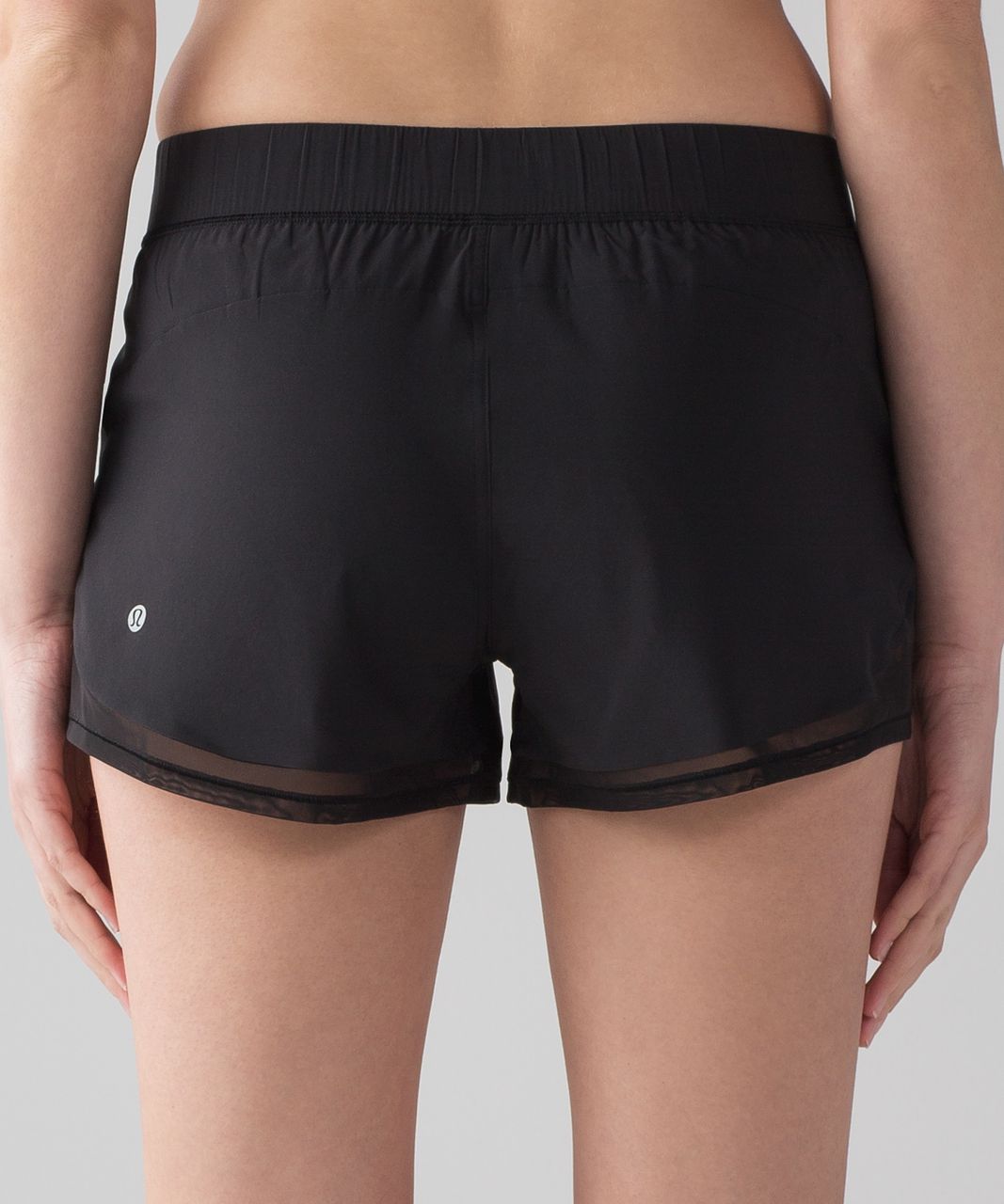 Lululemon Two With One Short (Reversible 3") - Black / Bit Point Ice Grey Black