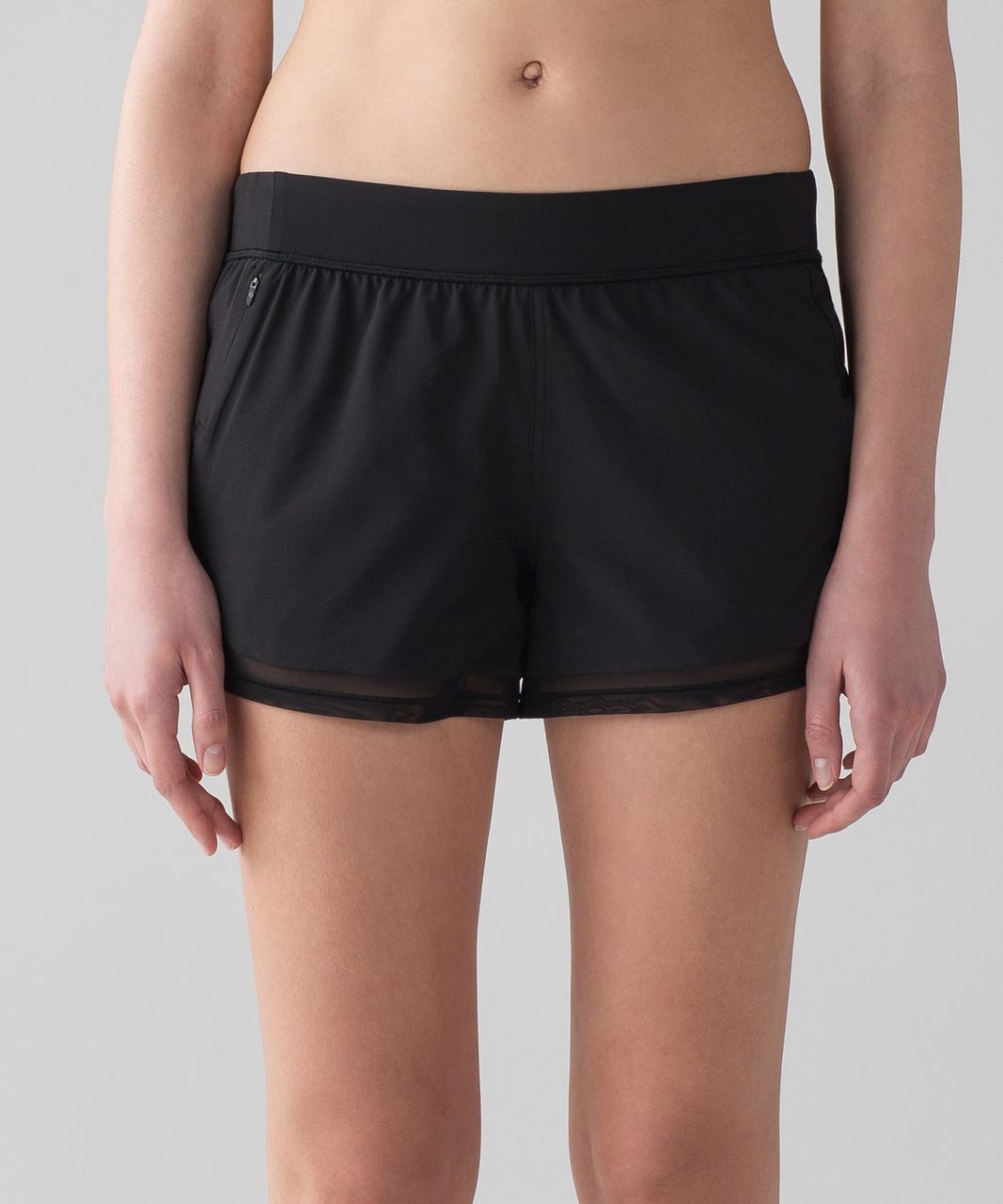 Lululemon Two With One Short (Reversible 3") - Black / Sea Spray Alpine White Dark Chrome