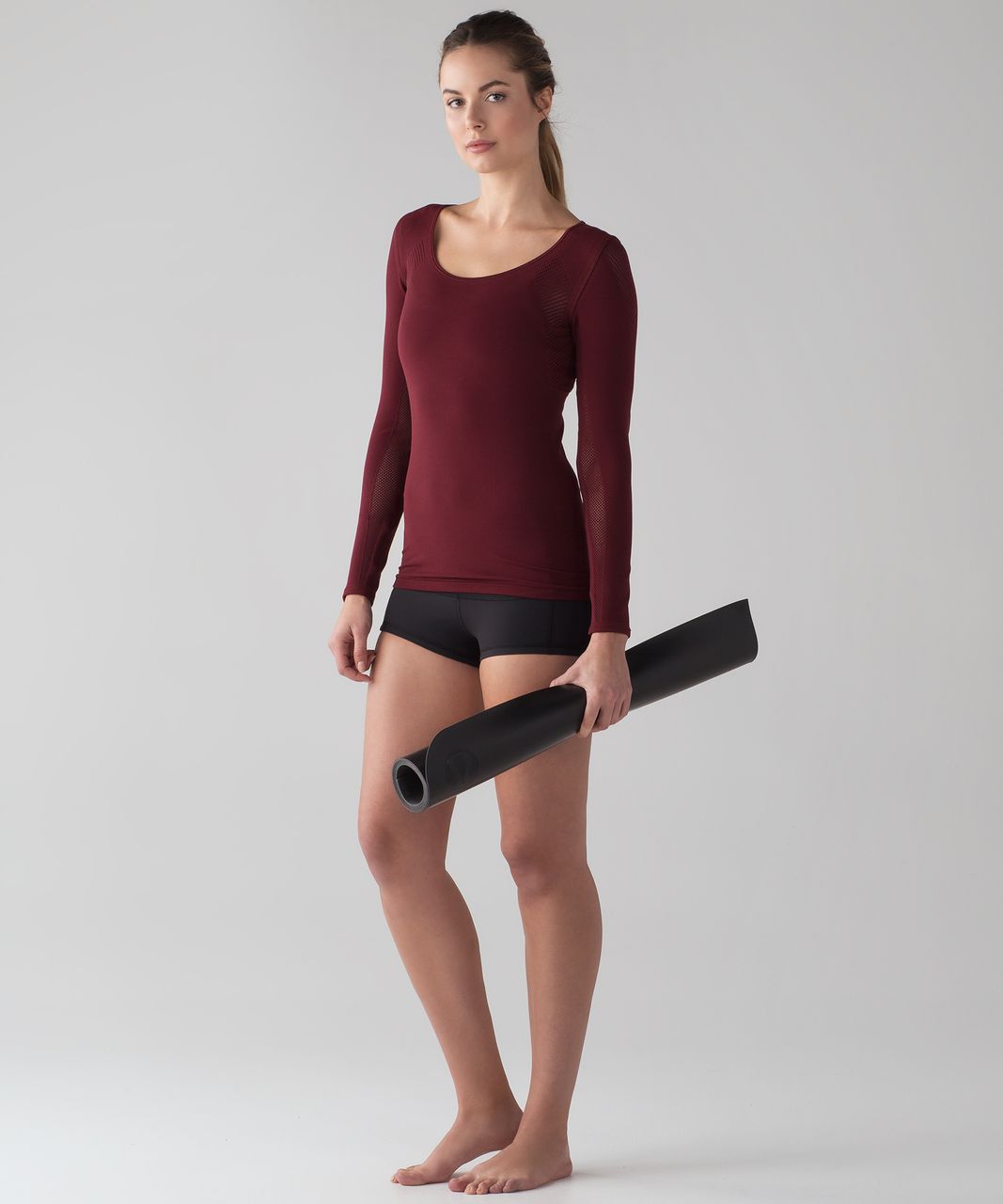 Lululemon Reveal Long Sleeve - Deep Rouge