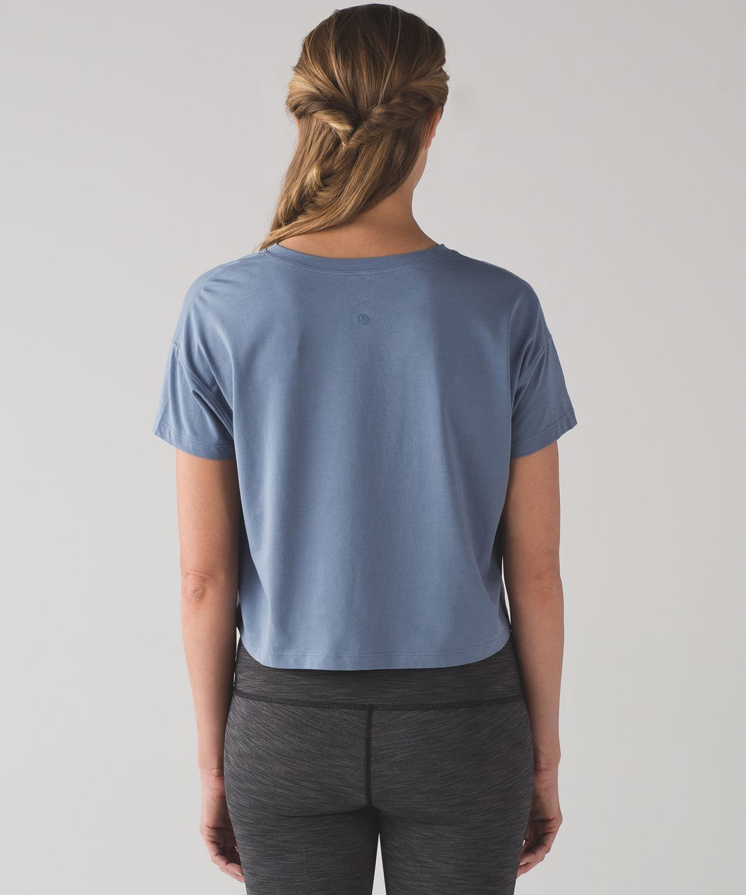 Lululemon Cates Crop Tee - Blue Denim