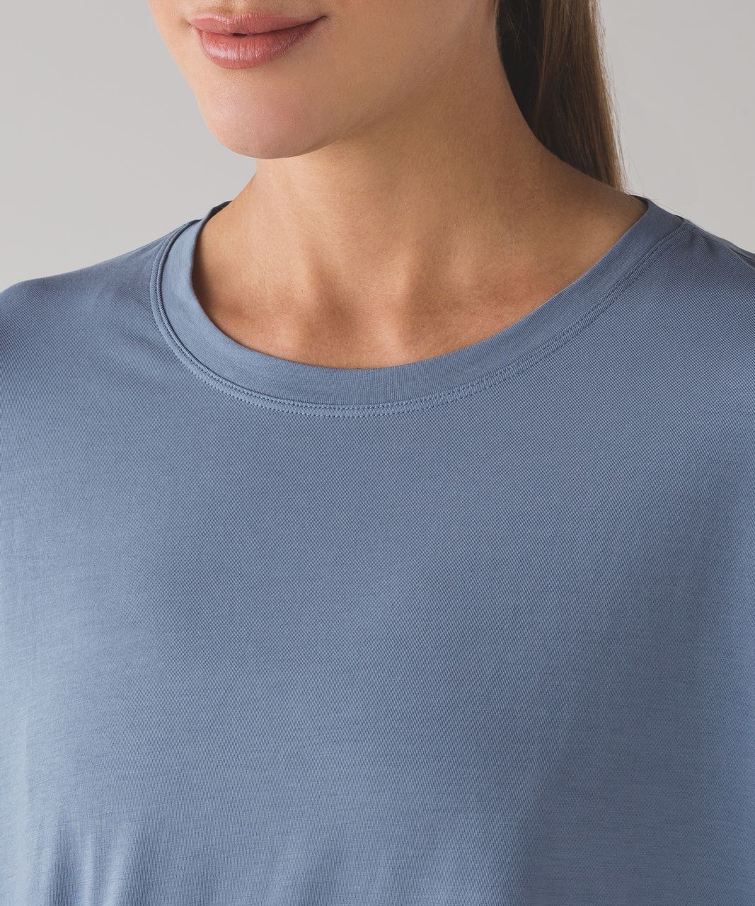 Lululemon Cates Crop Tee - Blue Denim - lulu fanatics