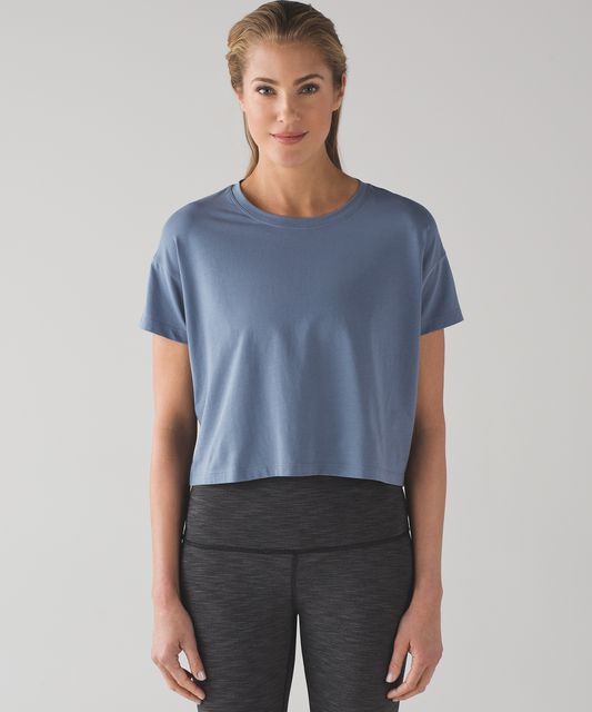 Lululemon Cates Crop Tee - Black - lulu fanatics