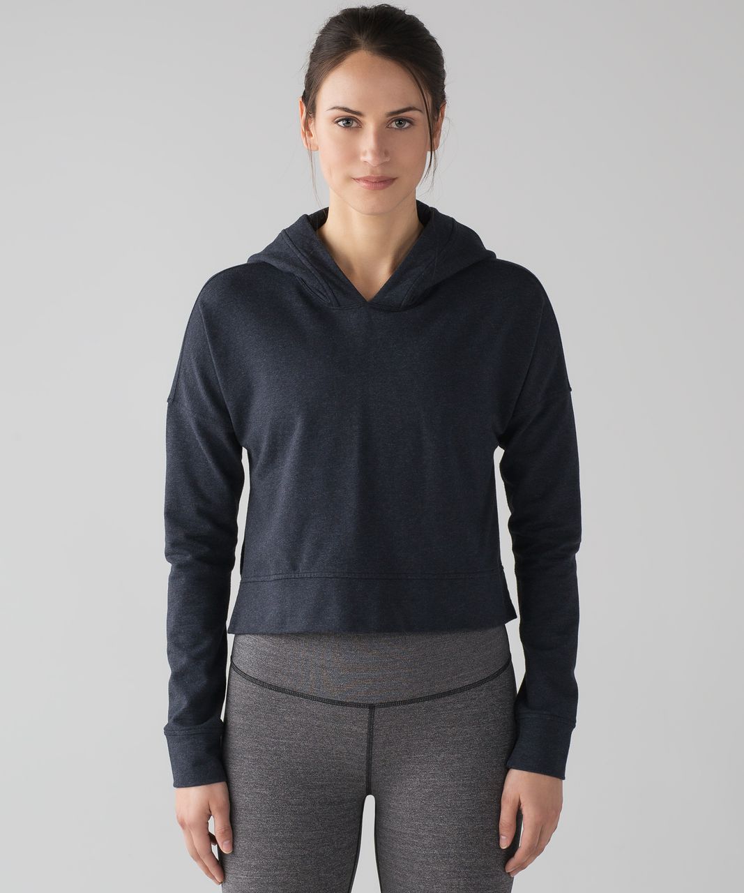 navy blue cropped hoodie