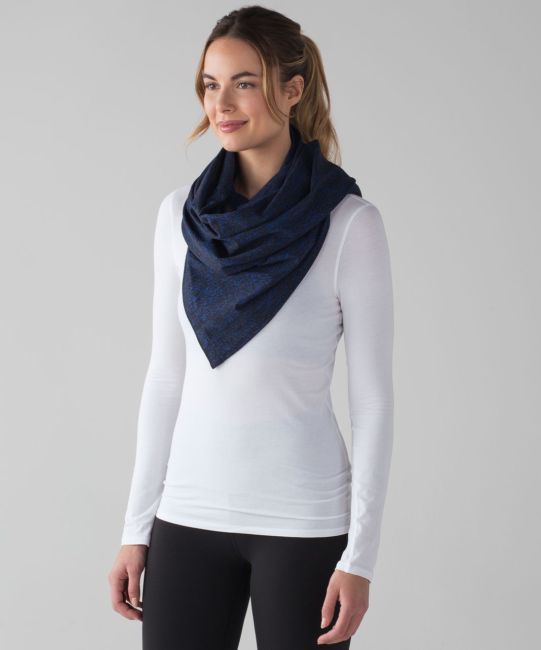 Lululemon Vinyasa Scarf (Rulu) - Running Luon Suited Jacquard Black Jet Stream