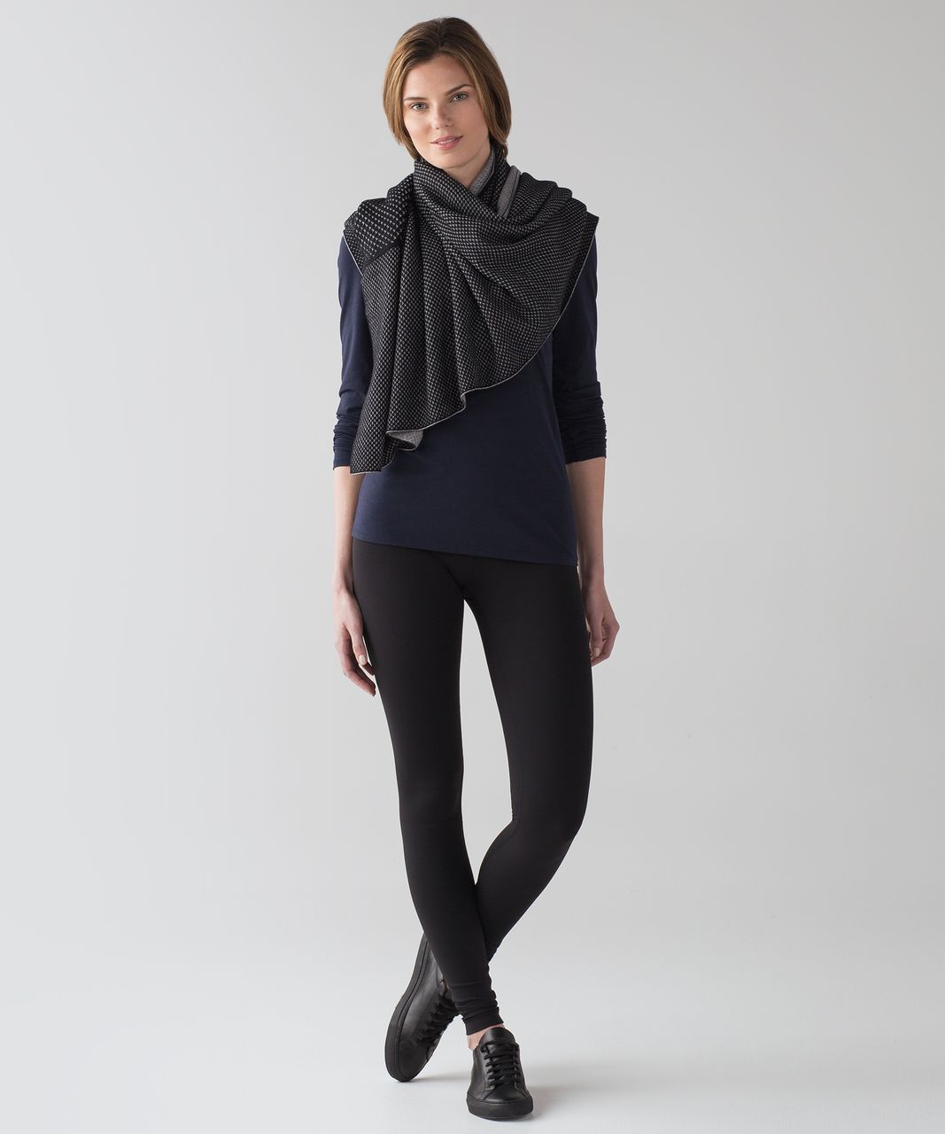 Lululemon Mandala Wrap - Black / Heathered Medium Grey - lulu fanatics