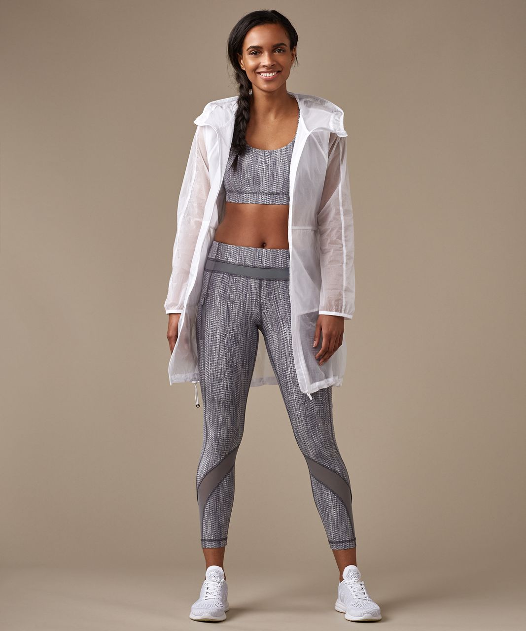 Lululemon Inspire Tight II - Power Luxtreme Arrow Jacquard Battleship Silver Spoon / Battleship