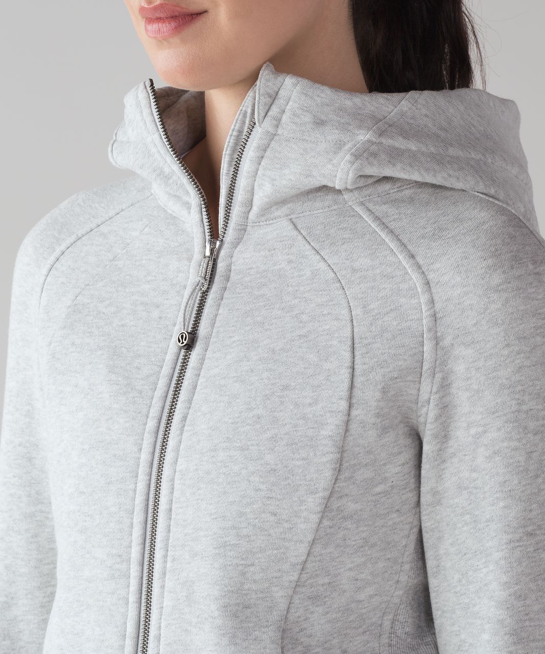 ✴️ Lululemon Scuba Hoodie ✴️ Light Cotton Fleece Heathered Silver Lake Slub  10