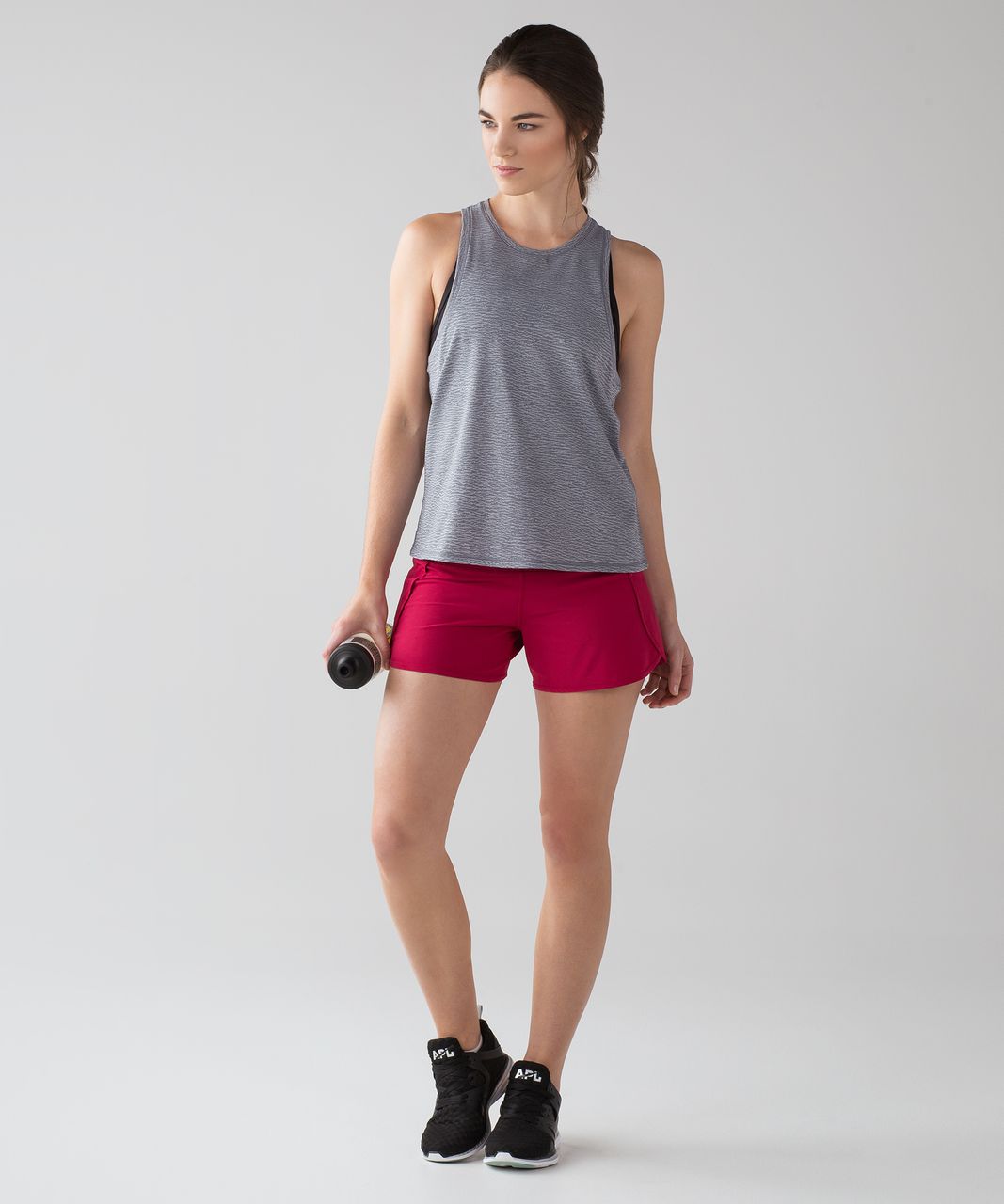 Lululemon Run Times Short *4-way Stretch 4" - Ruby Red