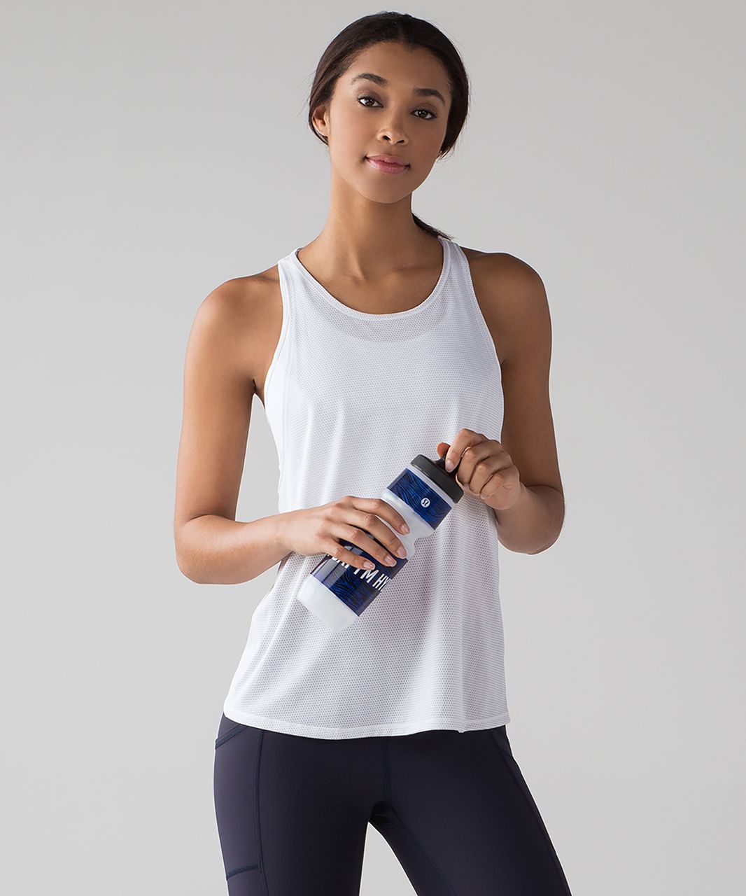 Lululemon No Limits Tank - White / Wee Stripe White Heathered