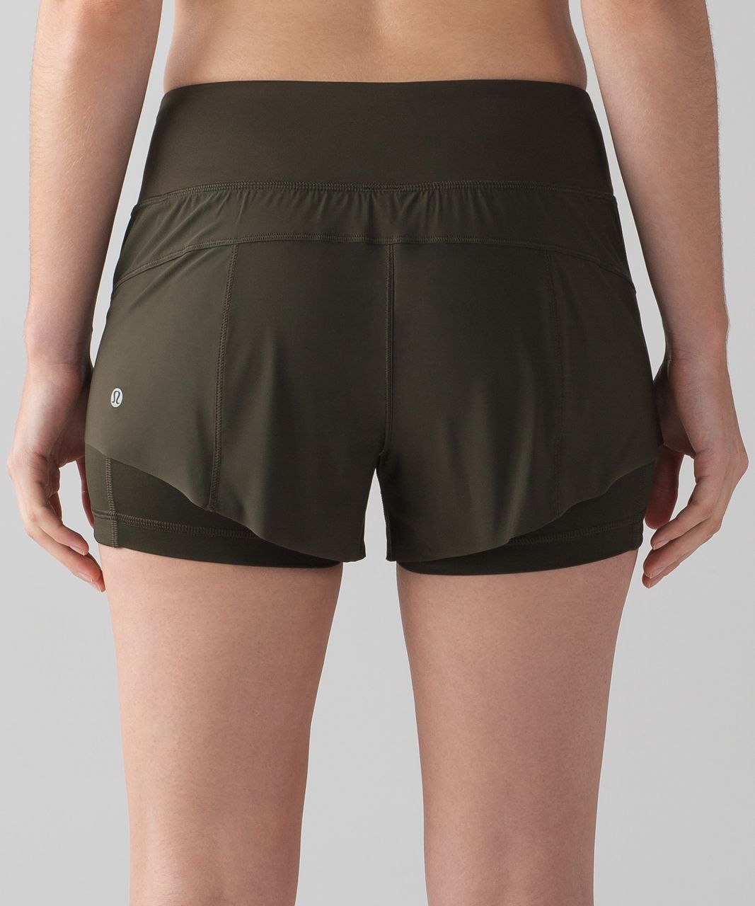 olive lululemon shorts