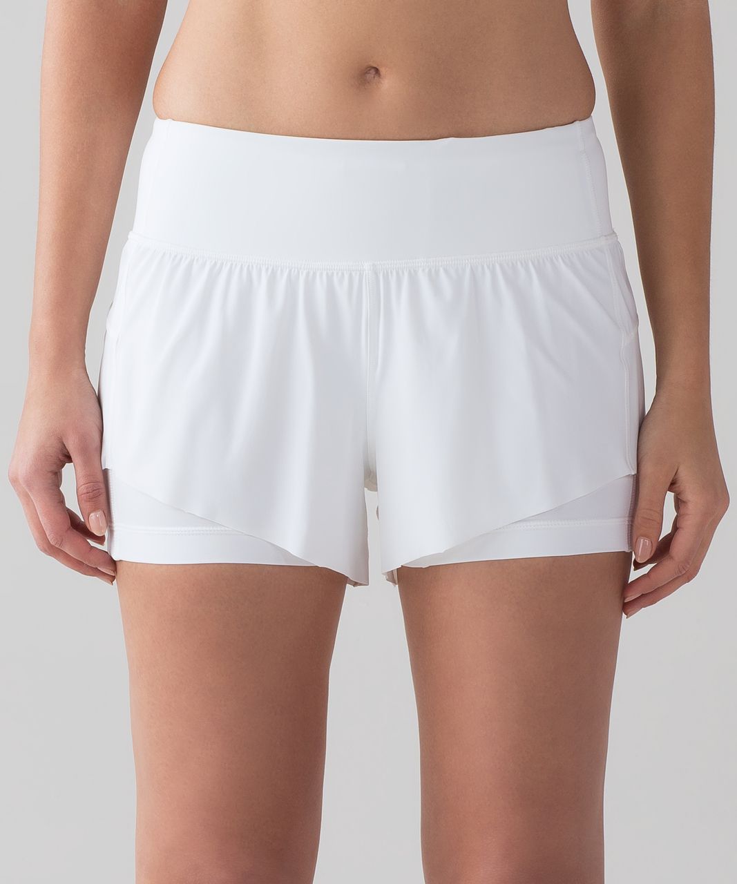 white lululemon shorts