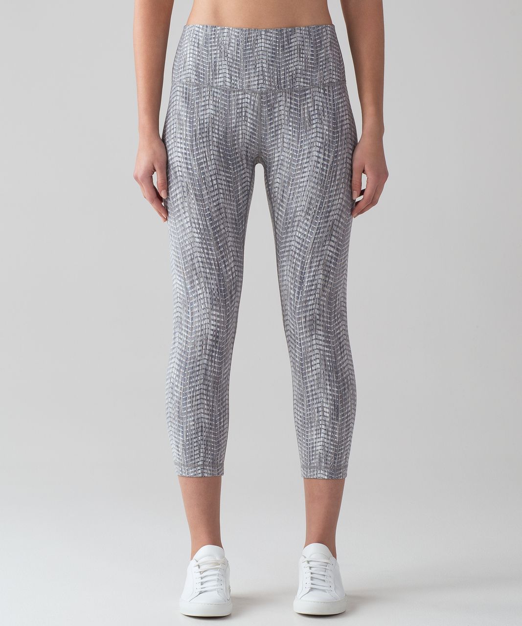 Lululemon Wunder Under Crop (Hi-Rise) *21" - Luon Arrow Jacquard Battleship Silver Spoon