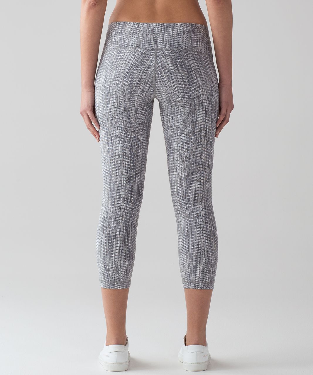 Lululemon Wunder Under Crop III (21") - Luon Arrow Jacquard Battleship Silver Spoon