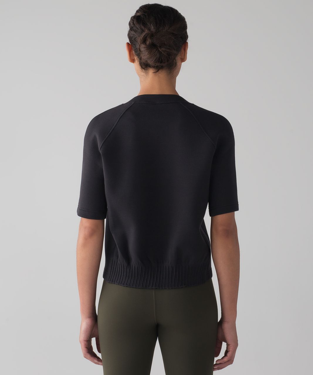 Lululemon NTS Cropped Short Sleeve - Black - lulu fanatics