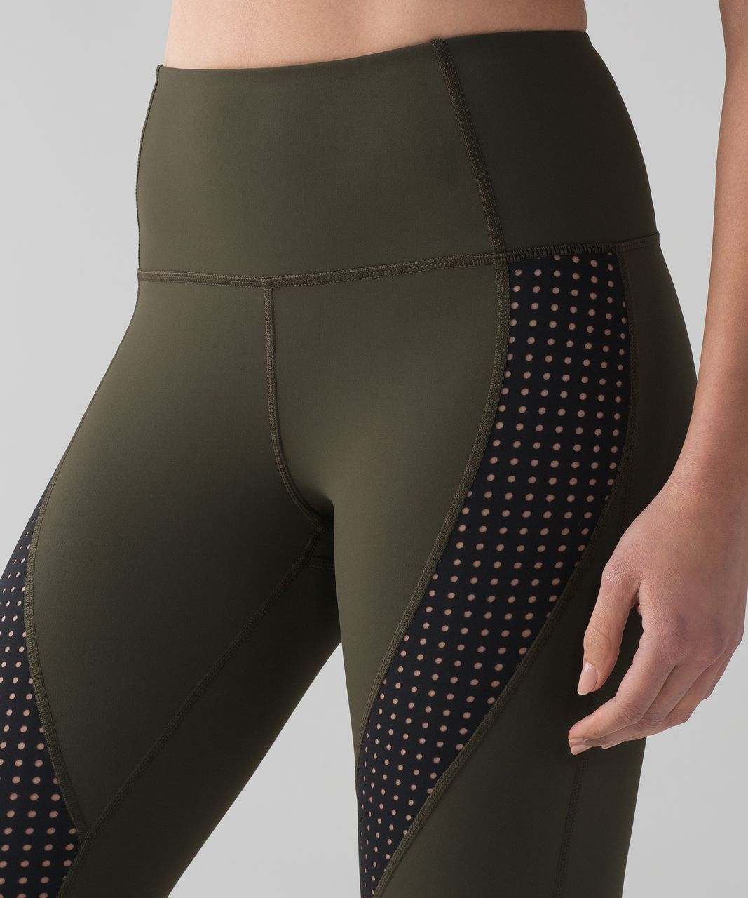 Lululemon Paddle Times Tights - Dark Olive / Black