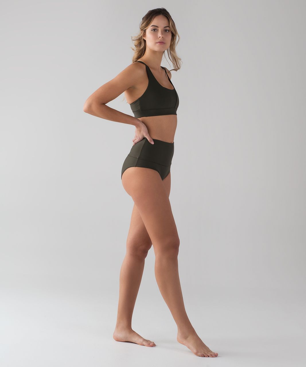 Lululemon Vitalize High Rise Bottom - Dark Olive