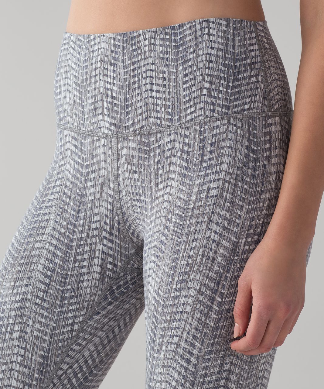 Lululemon Wunder Under Hi-Rise 7/8 Tight *25 - Luon Arrow Jacquard  Battleship Silver Spoon - lulu fanatics