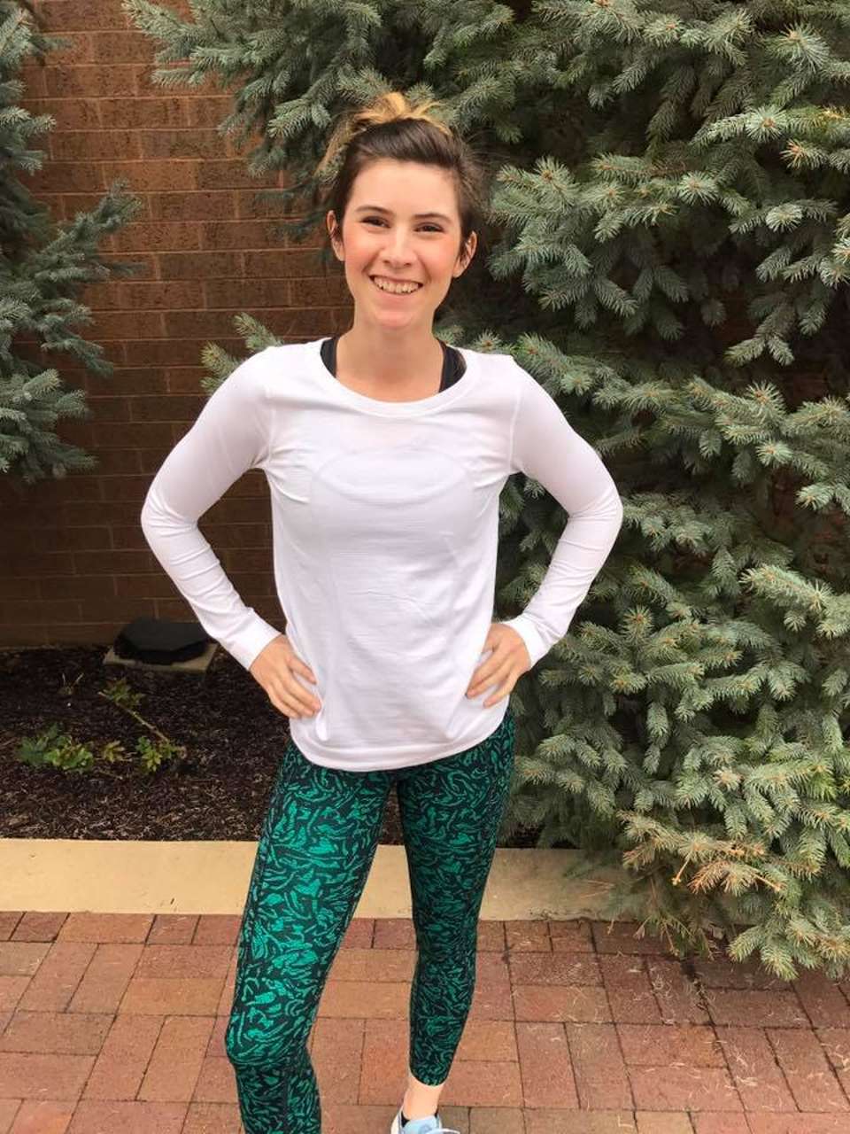 Lululemon Fast & Free Crop (19) - Thrive Viridian Green Black