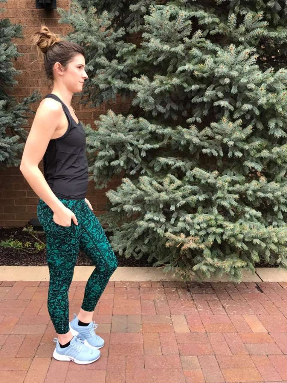 Lululemon Fast & Free Crop (19) - Thrive Viridian Green Black