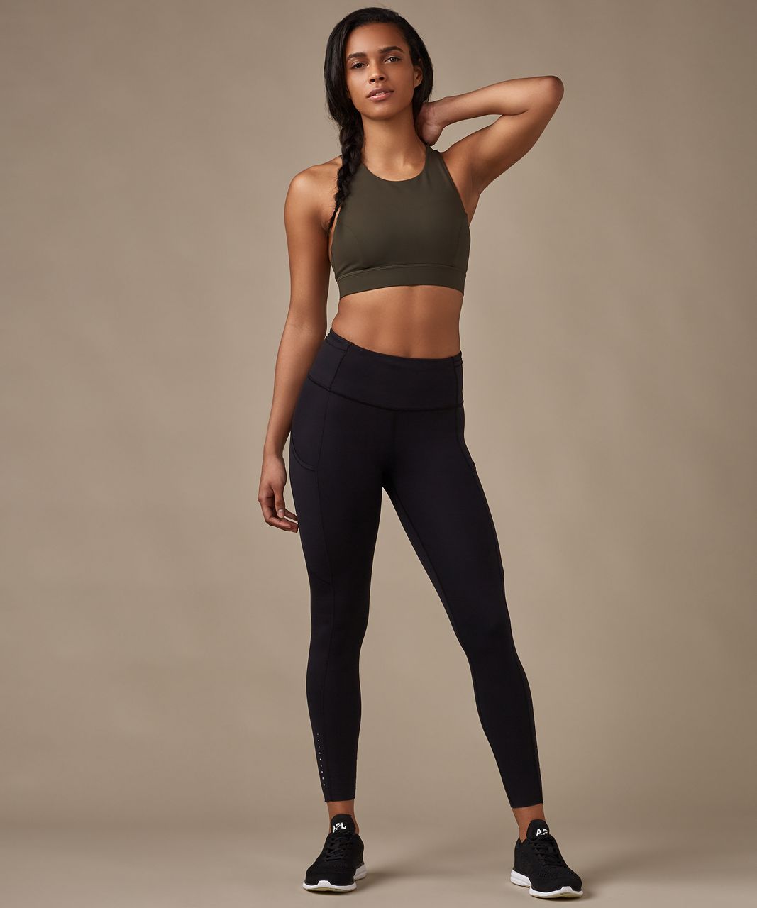 Lululemon Fast & Free Bra - Dark Olive