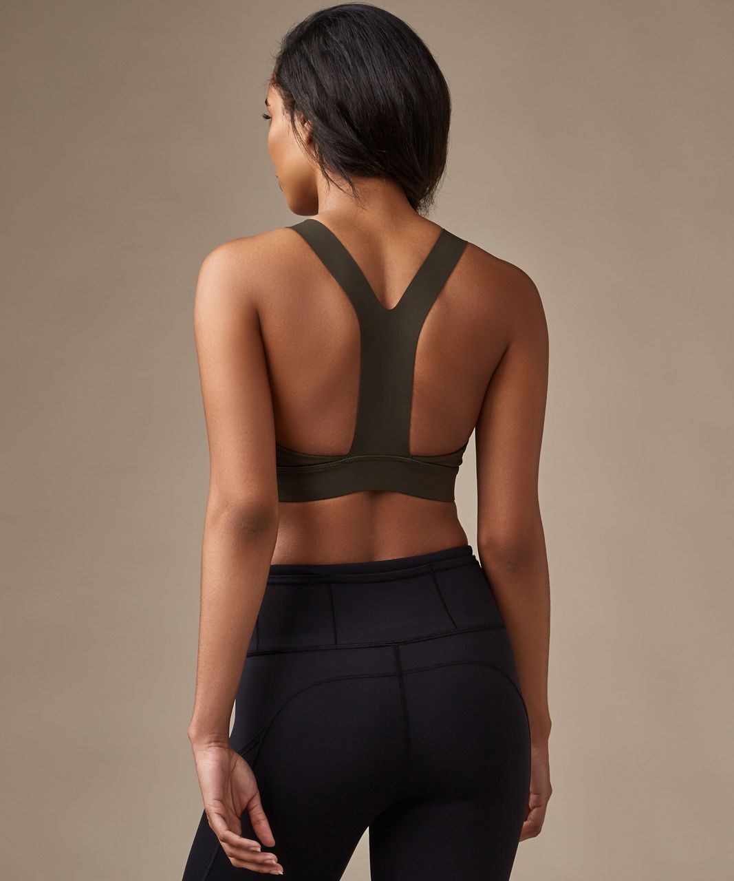 Lululemon Fast & Free Bra - Dark Olive - lulu fanatics