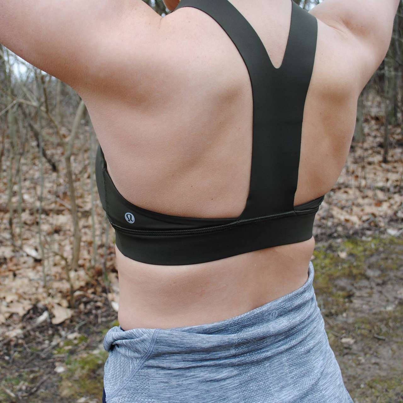 Lululemon Fast & Free Bra - Dark Olive - lulu fanatics