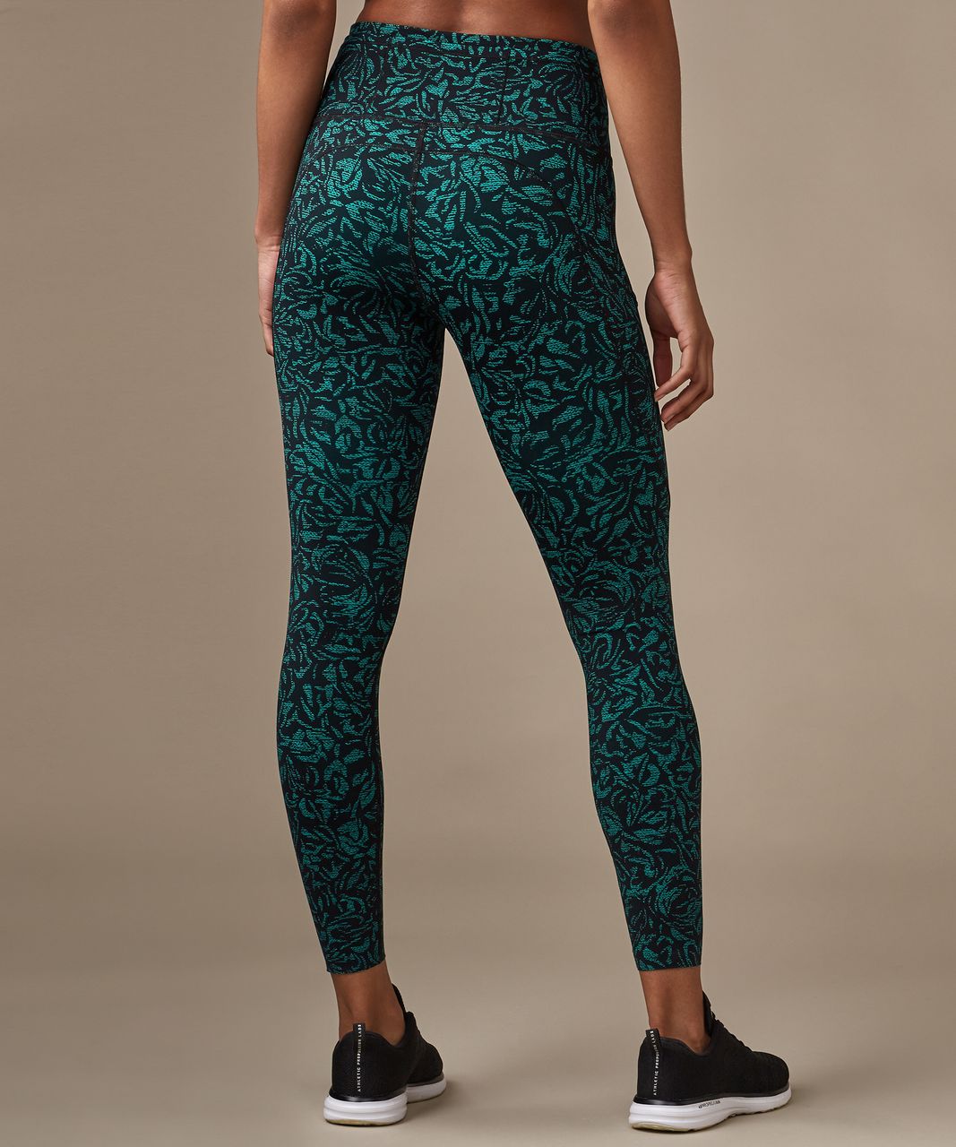 Lululemon Fast & Free 7/8 Tight - Thrive Viridian Green Black