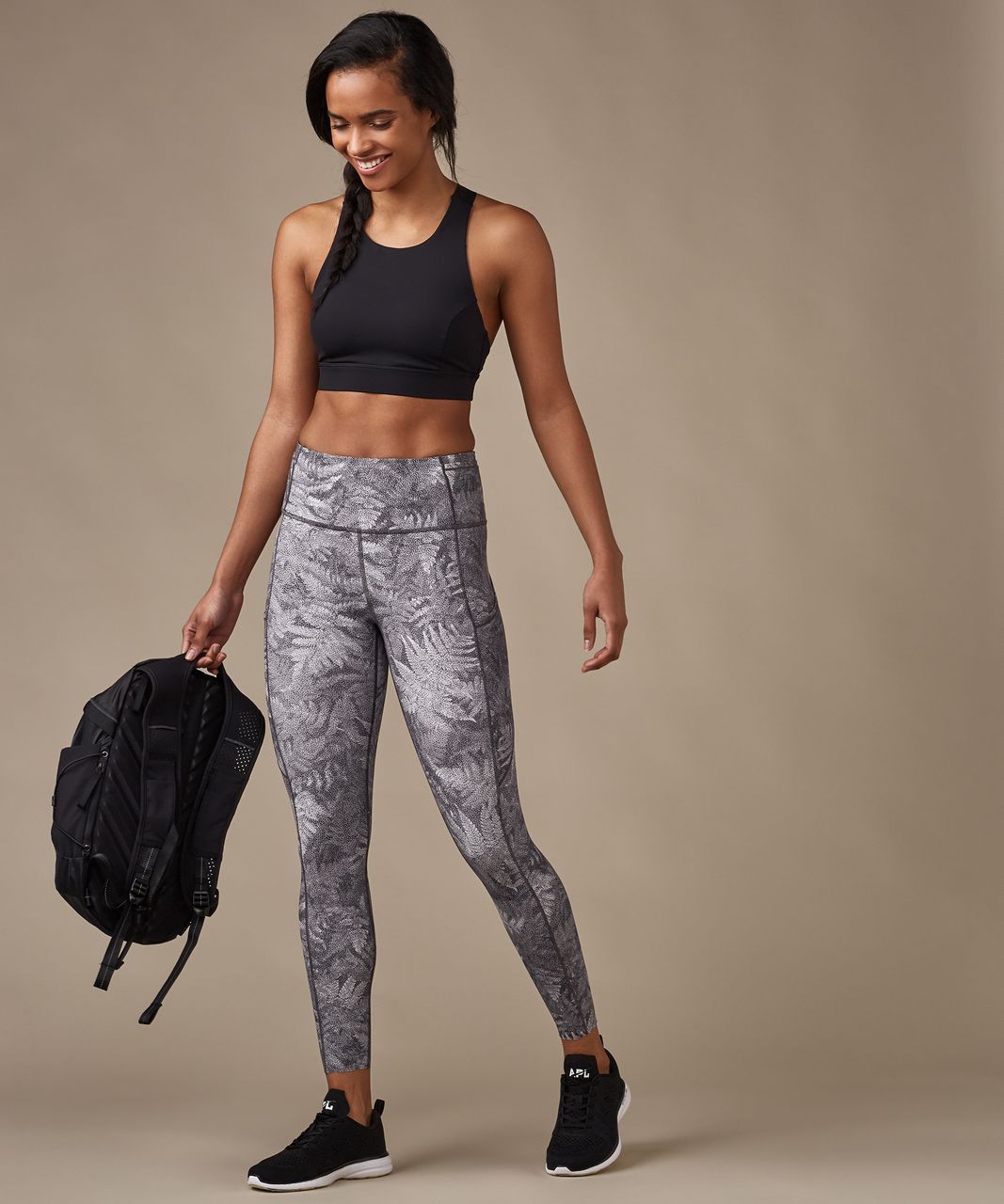 Lululemon Fast & Free 7/8 Tight - Kindred Spirit Alpine White Multi