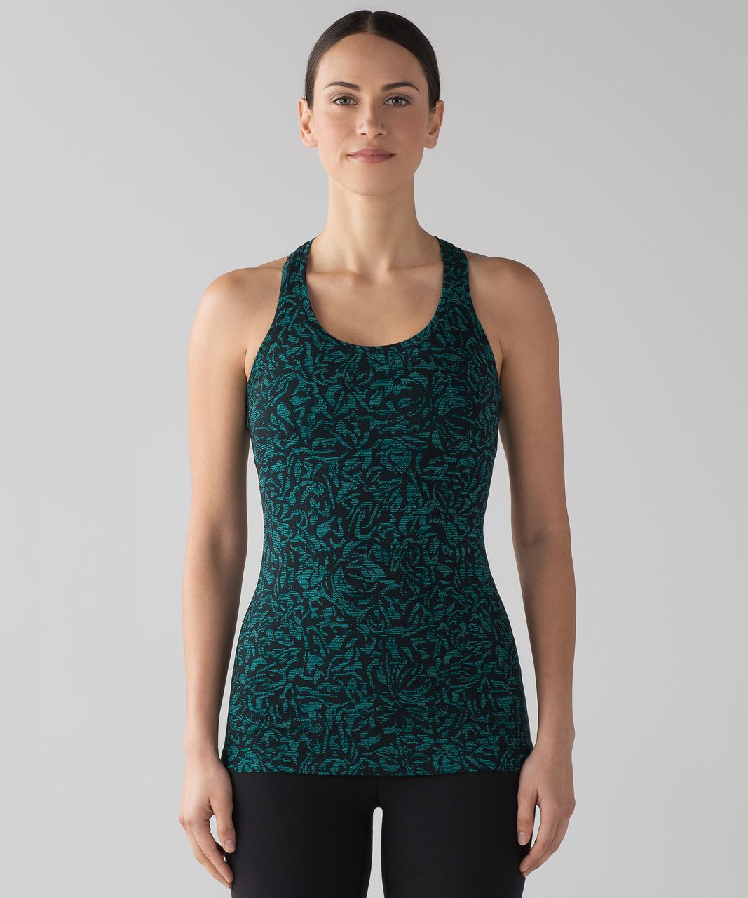 Lululemon Cool Racerback II - Thrive Viridian Green Black