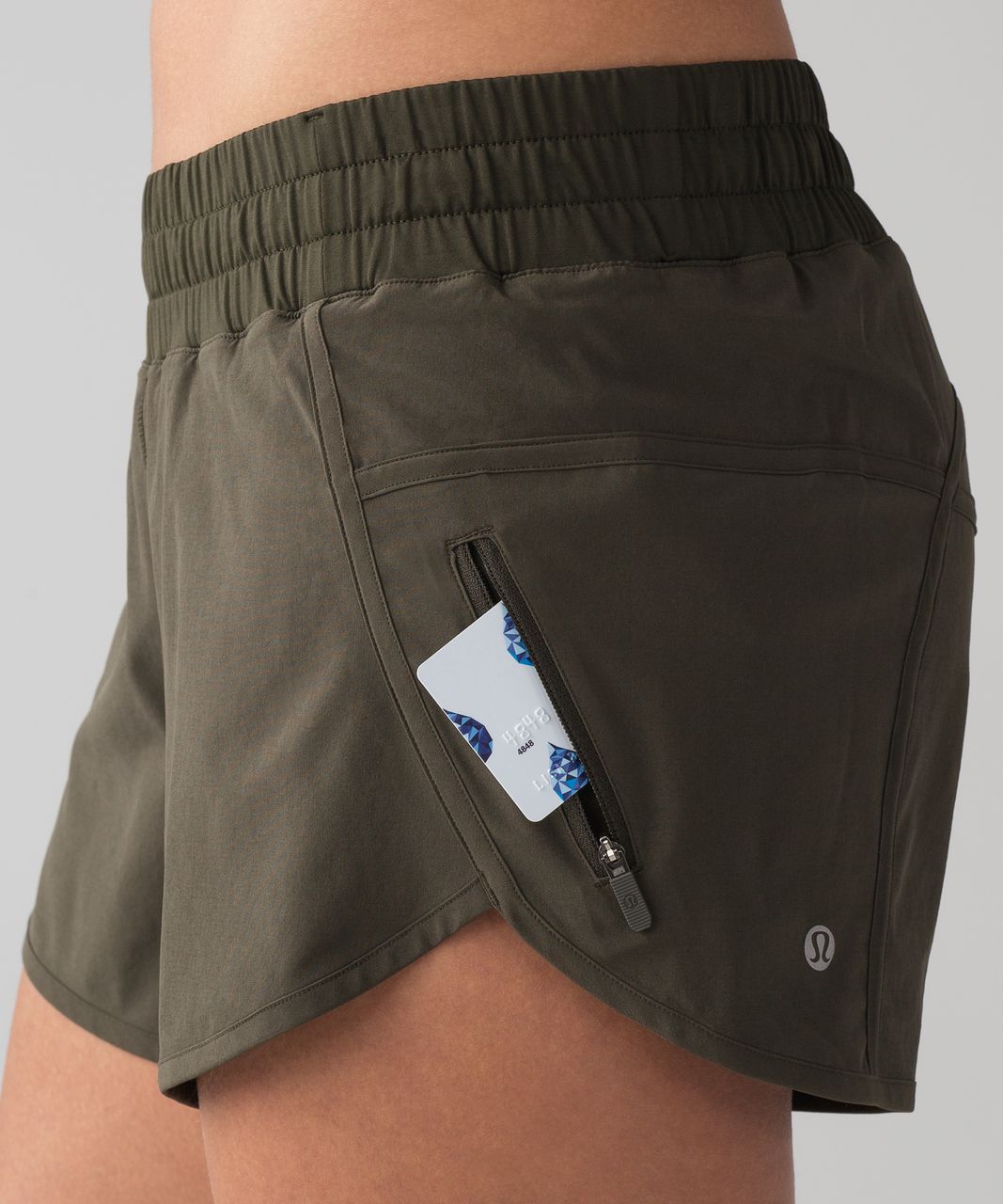 Lululemon Tracker Short IV (4-way Stretch 4" ) - Dark Olive