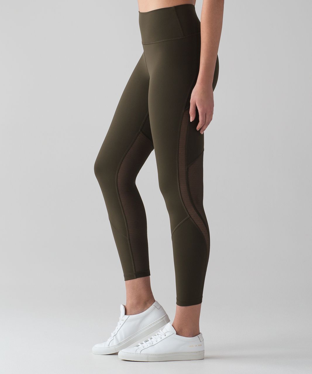 olive green mesh leggings