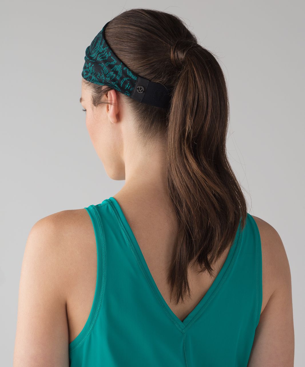 Lululemon Fringe Fighter Headband - Thrive Viridian Green Black / Heathered Black