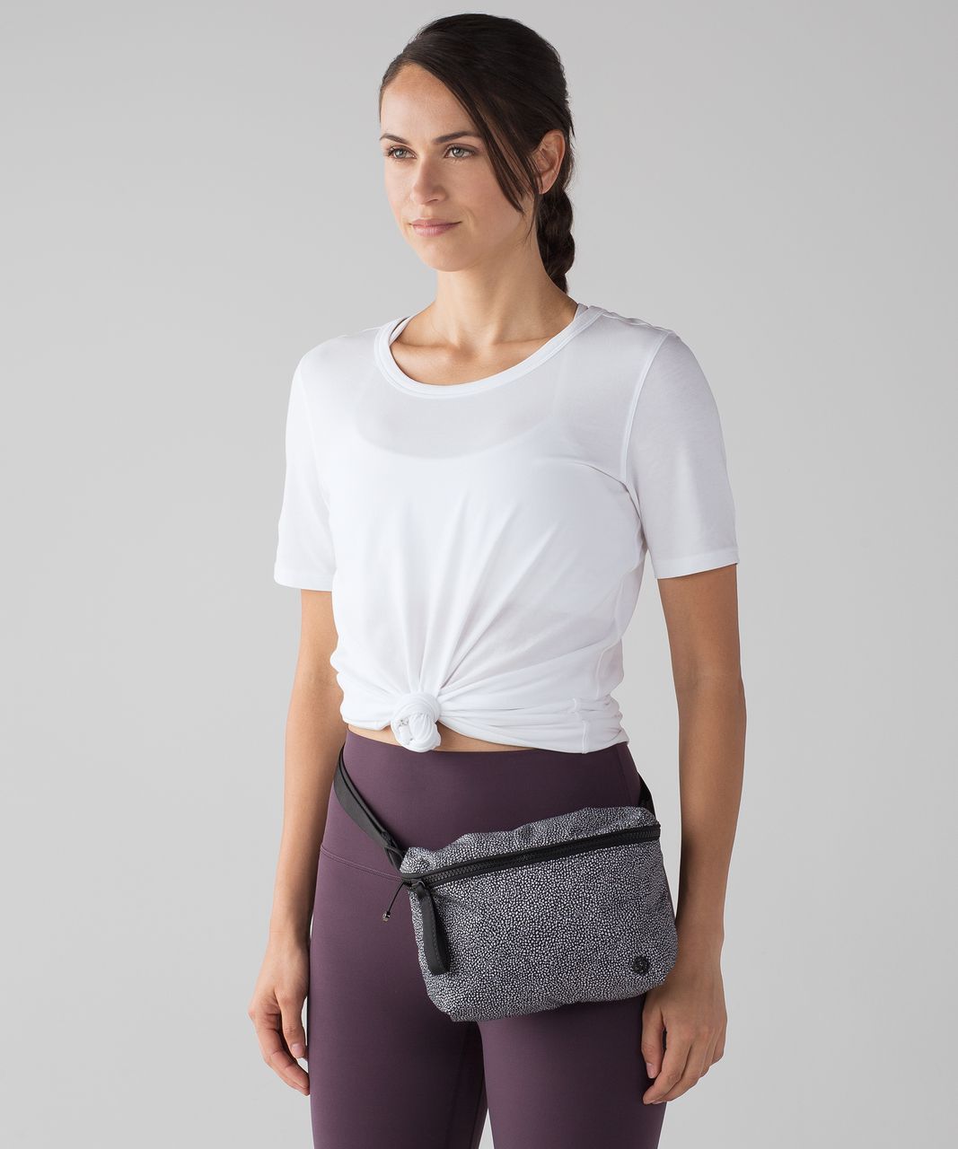 Lululemon Go Lightly Belt Bag - Chakra Print Alpine White Black