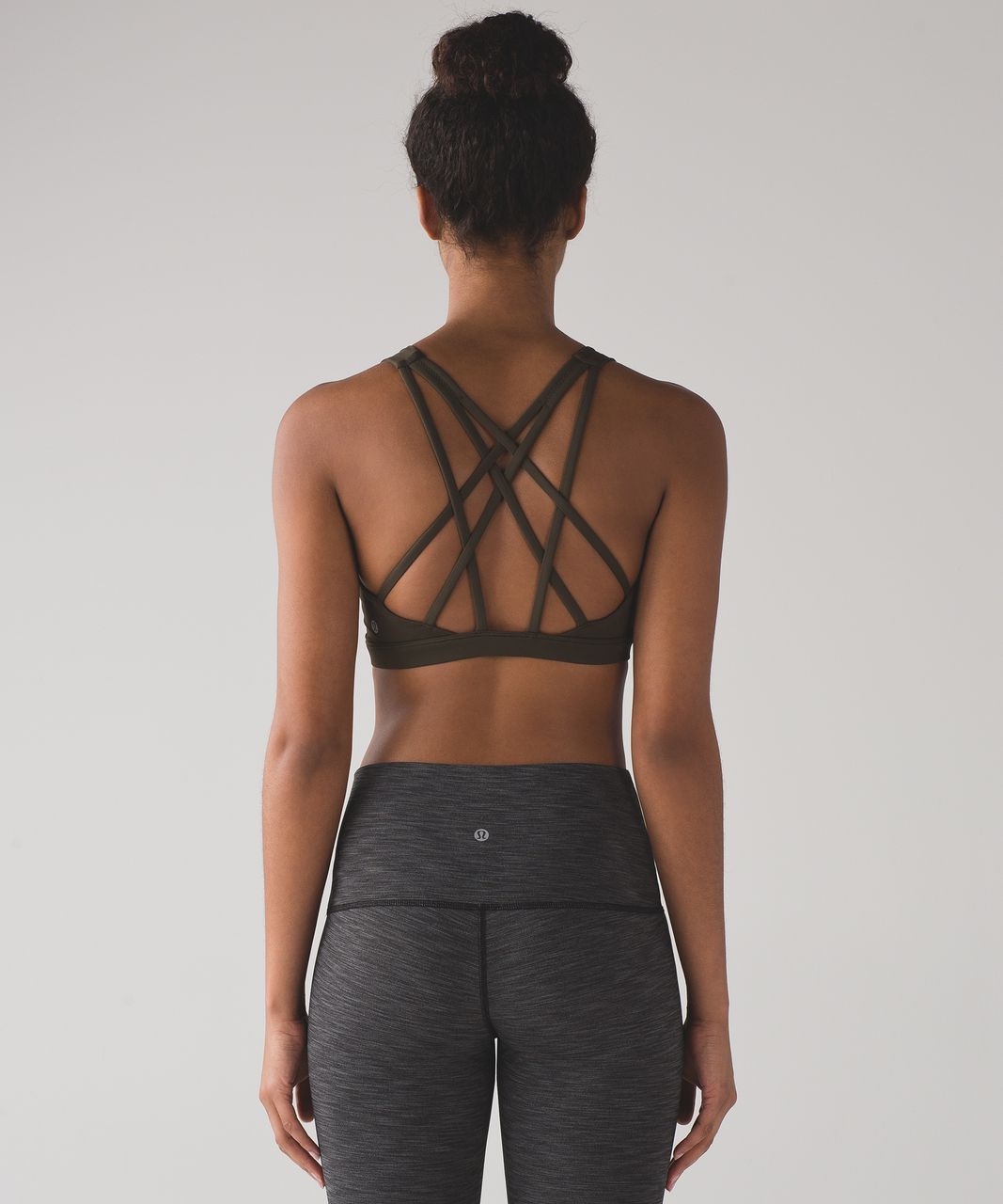 Racerback Sports Bra, Dark Olive